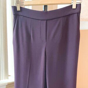 Aritzia Babaton Conan Cropped Pant Crepe Trousers in Plum Purple Size 2
